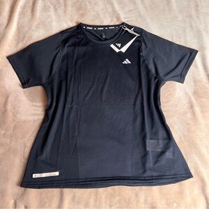 ADIDAS Black 'Aeroready' Cooling Lightweight Ultimate Knit Running Tee - Size L